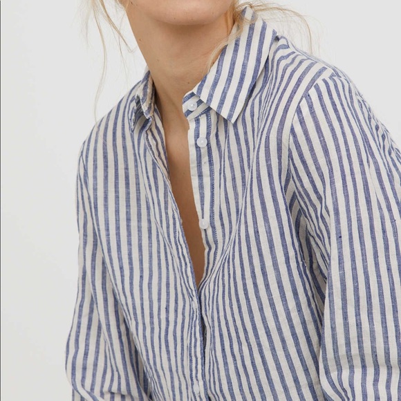 H&M Striped Linen Shirt